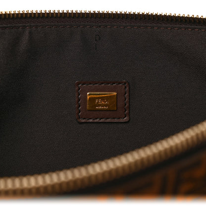 Fendi Suede Vitello King Micro FF Large Flat Pouch Sigaro Marrone Ebano 7 of 7