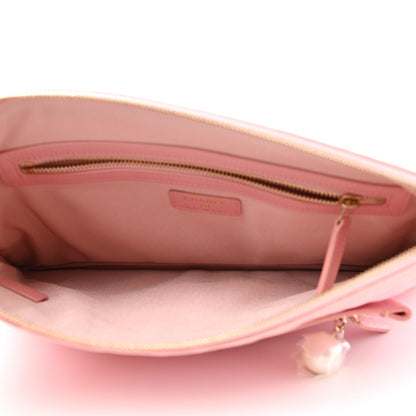 Chanel Iridescent Caviar Medium Night by the C Pouch Clutch Rose Pink 5 of 8