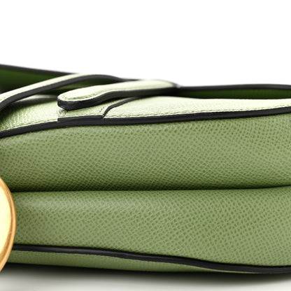 Christian Dior Grained Calfskin Saddle Bag Green 10 of 10