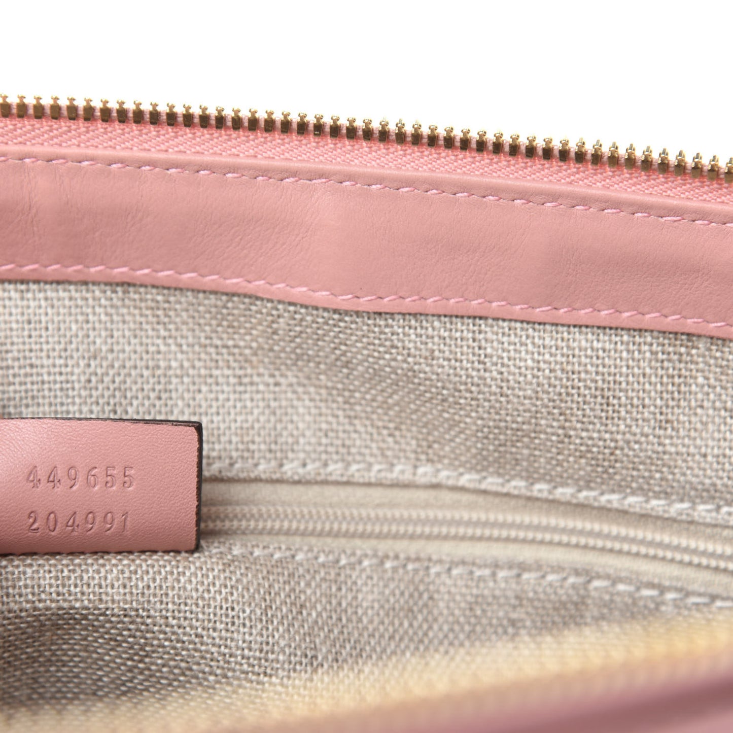 Soft Microguccissima Medium Zippered Satchel Soft Pink