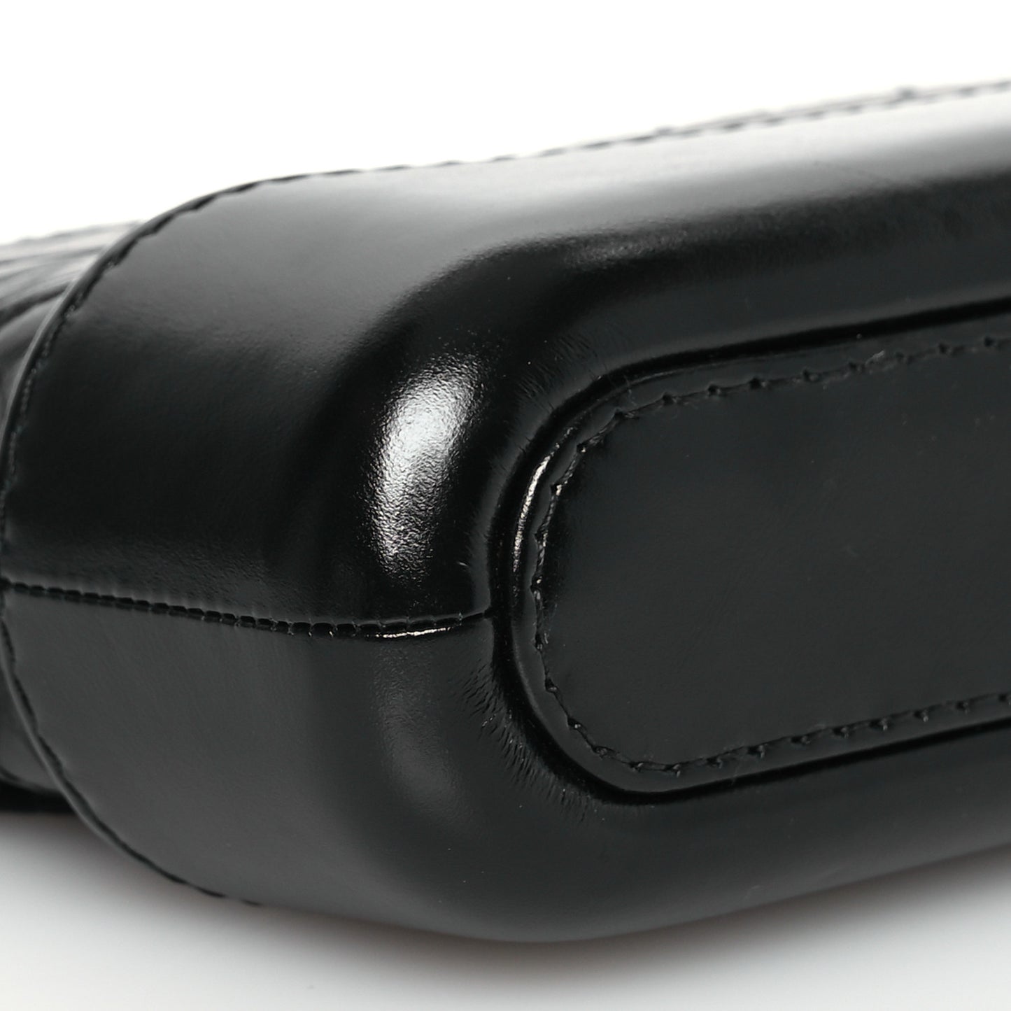 Aged Calfskin Quilted Small Gabrielle Clutch With Chain Black