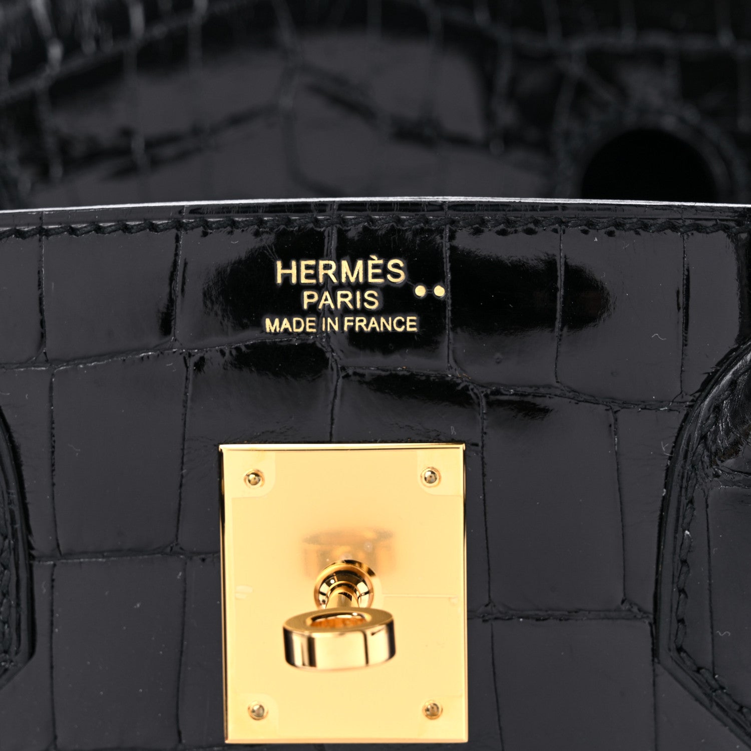 Hermes Shiny Niloticus Crocodile Birkin 30 Black 6 of 12