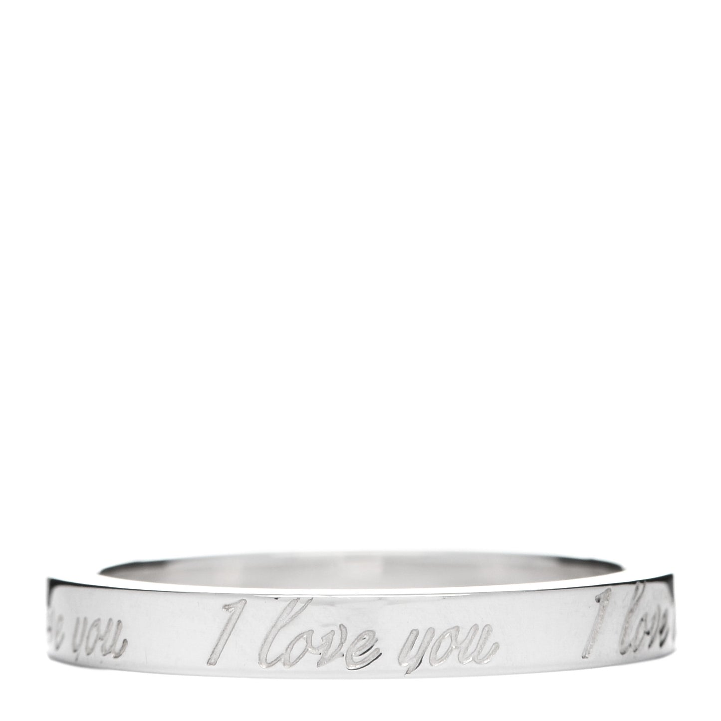 Sterling Silver I Love You Band Ring 54 7