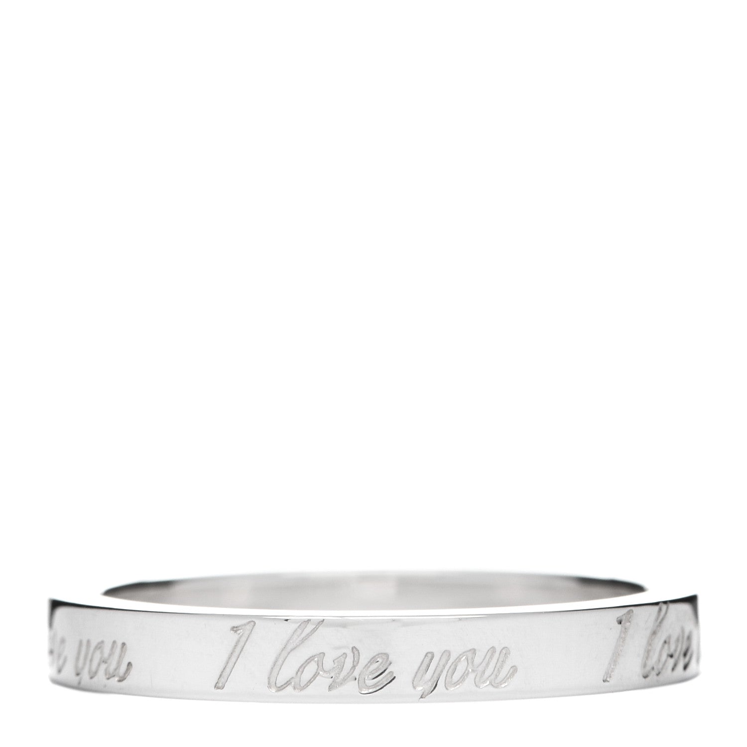 Tiffany Sterling Silver I Love You Band Ring 54 7 3 of 4