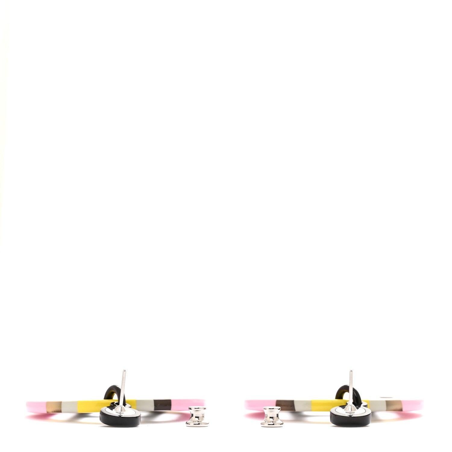 Hermes Lacquered Horn H Equipe Earrings 3 of 6