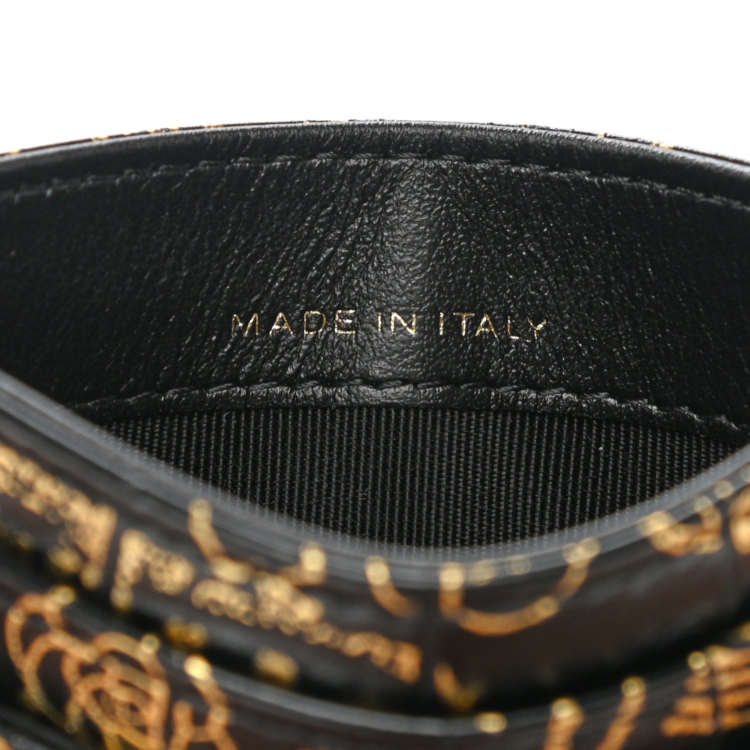 Chanel Calfskin Crocodile Embossed Graffiti 2.55 Cocodile Reissue Card Holder Black Gold 7 of 8