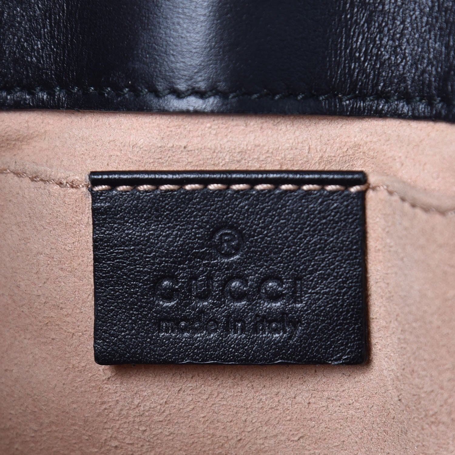 Gucci Calfskin Matelasse Mini GG Marmont Shoulder Bag Black 9 of 12