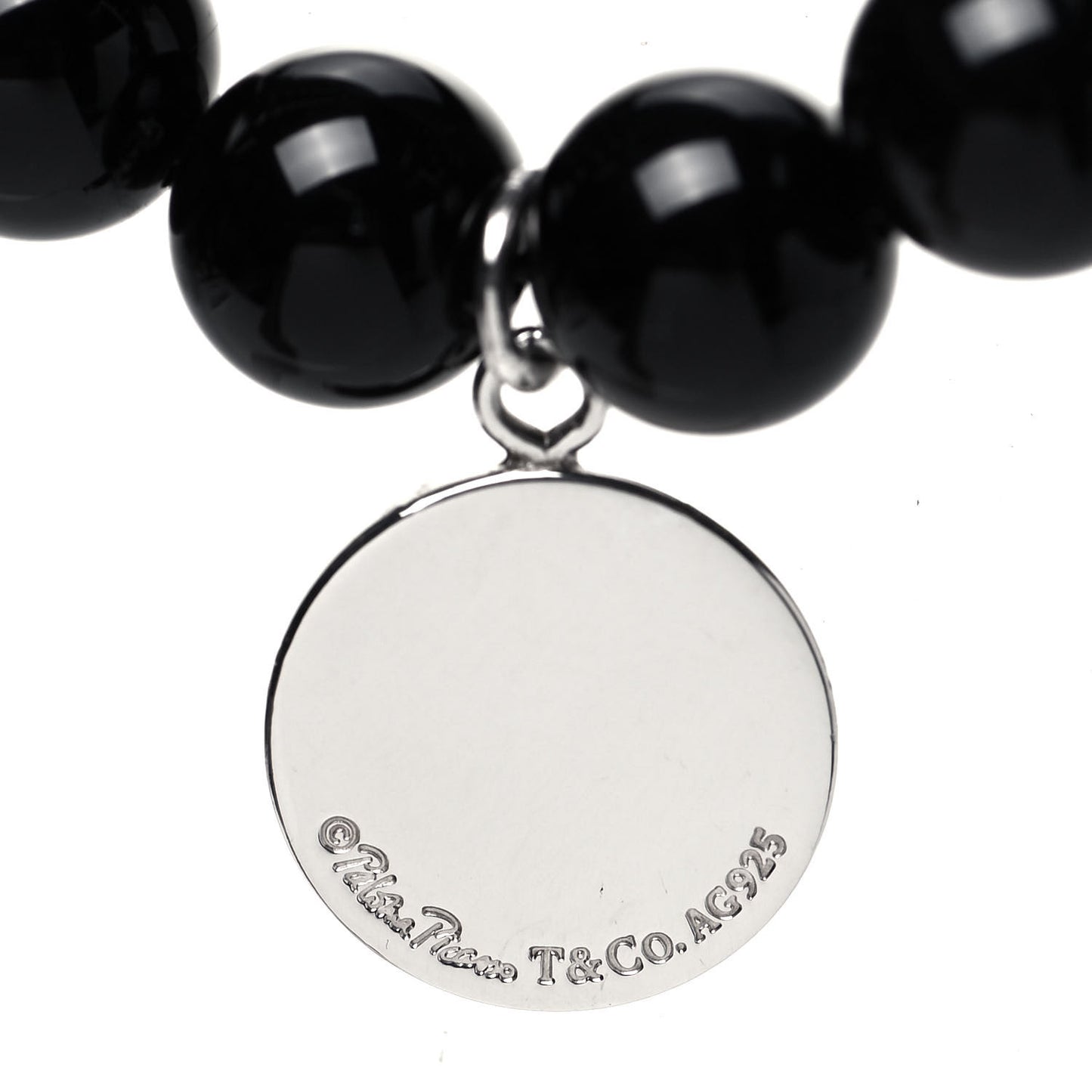 Sterling Silver Black Onyx Bead Paloma Picasso Loving Heart Bracelet