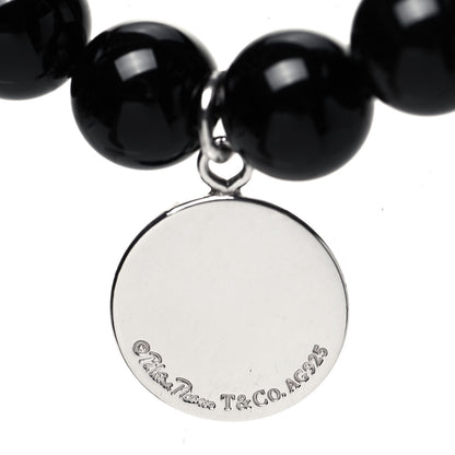 Tiffany Sterling Silver Black Onyx Bead Paloma Picasso Loving Heart Bracelet 4 of 4