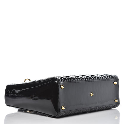 Christian Dior Patent Cannage Large Lady Dior Black 4 of 10