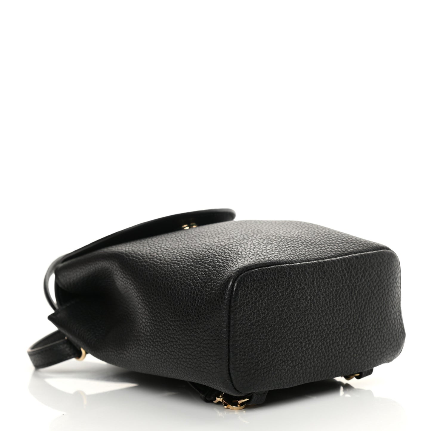 Hammered Calfskin Gancini Mini Bag Black