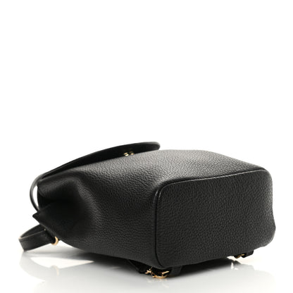 Salvatore Ferragamo Hammered Calfskin Gancini Mini Bag Black 4 of 10