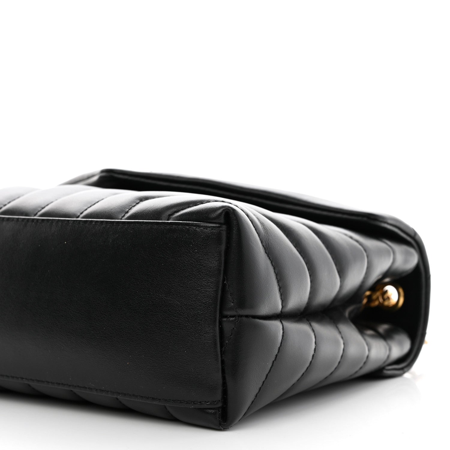 Saint Laurent Calfskin Y Quilted Monogram Small Loulou Chain Satchel Black 11 of 12