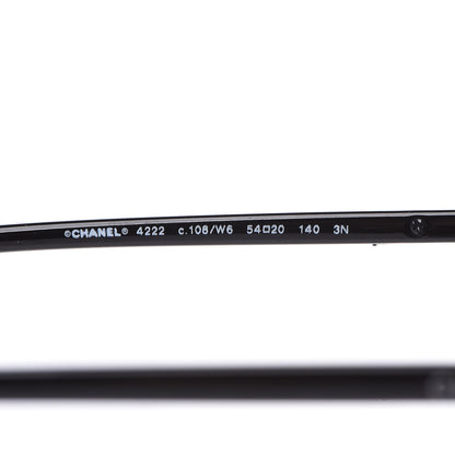 Chanel Metal Cat Eye Sunglasses 4222 Silver Black 5 of 10