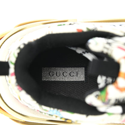 Balenciaga X GUCCI Fabric Allover Logo Flora Print Womens Triple S Sneakers 39 Multicolor White 6 of 10