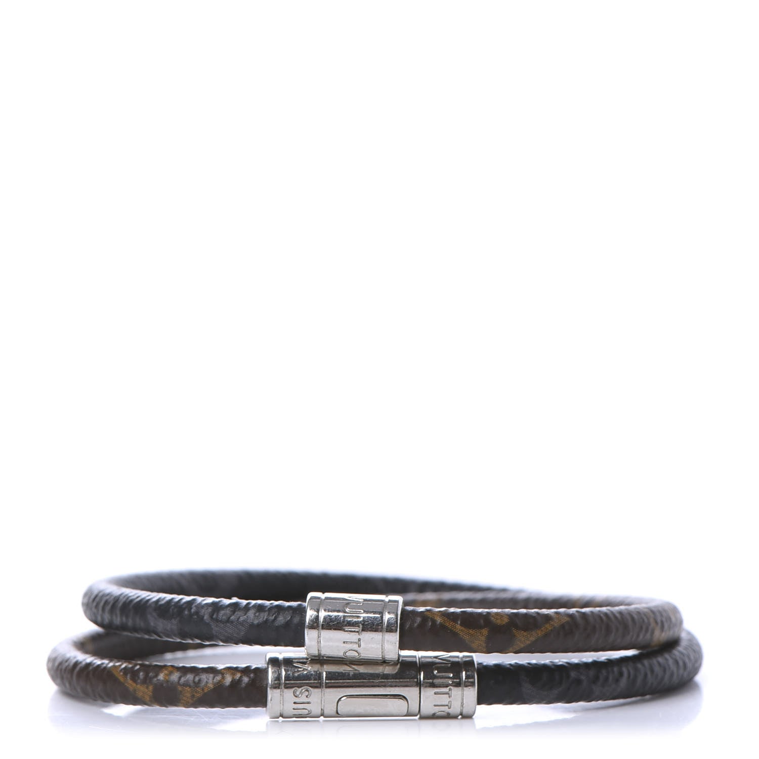 Louis Vuitton Monogram Eclipse Keep It Double Bracelet 19 3 of 7