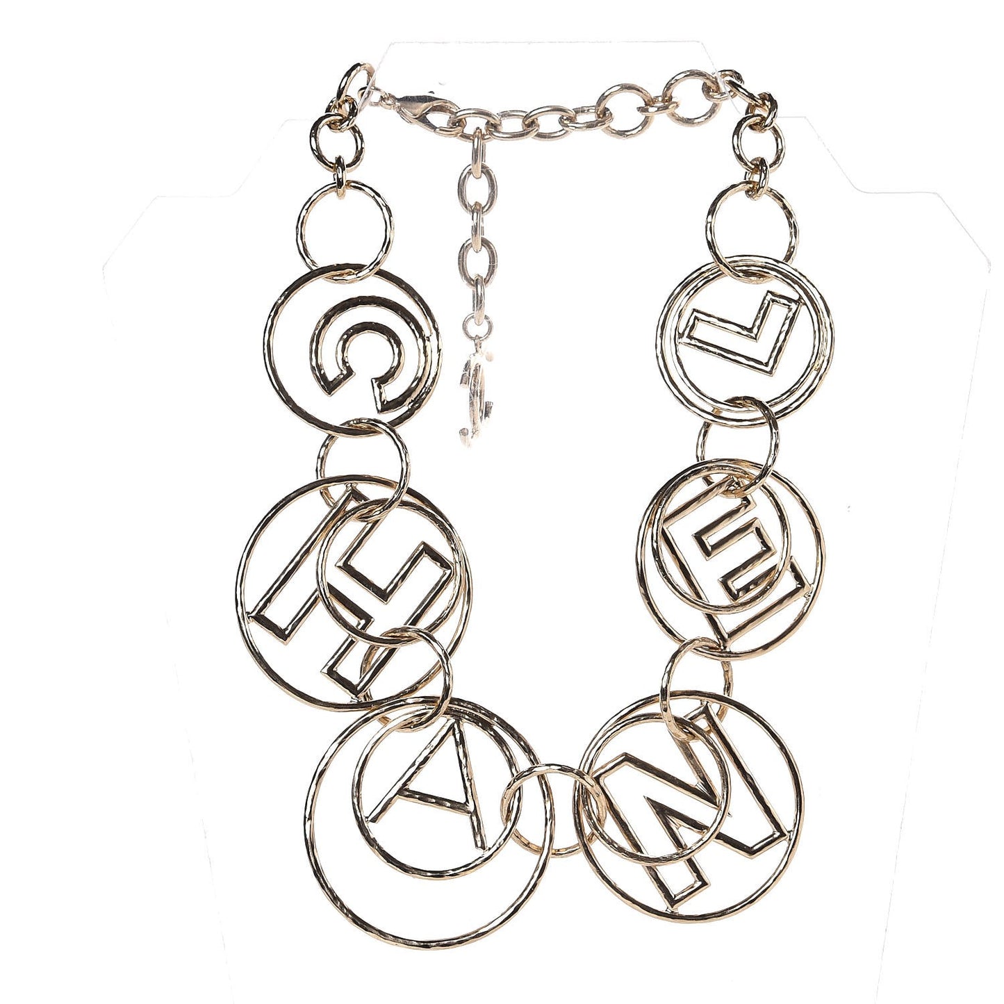 Hoop Cuba Logo Necklace Gold