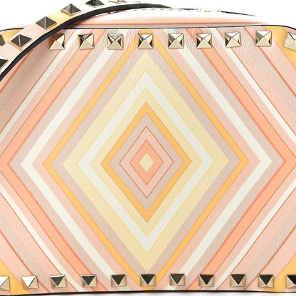 Valentino Garavani Vitello Native Couture 1975 Rockstud Camera Crossbody Bag Orange Multicolor 7 of 10