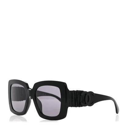 Chanel Acetate Calfskin Square Sunglasses 5474-Q-A Black 1 of 8