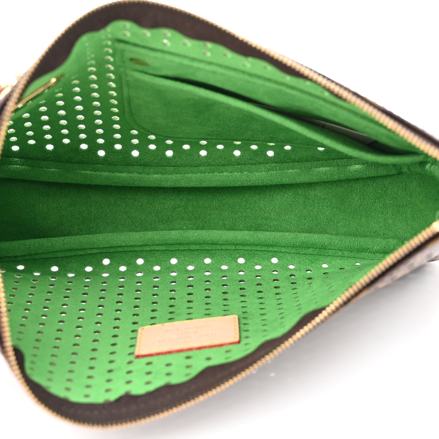 Louis Vuitton Monogram Perforated Pochette Accessories Bag Green 5 of 10