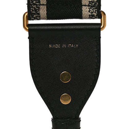 Christian Dior Canvas Embroidered Toile De Jouy Shoulder Strap Black 5 of 10