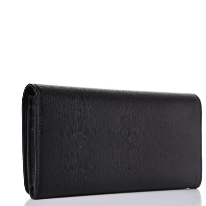 Balenciaga Saffiano Logo Continental Wallet Black 3 of 9