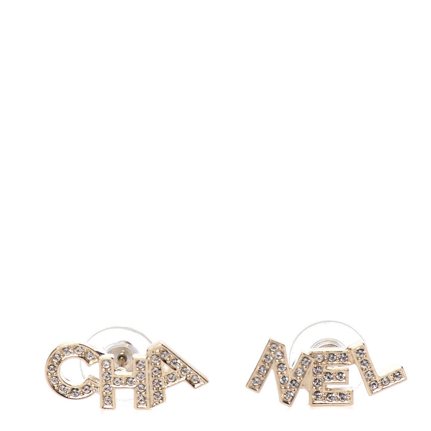 Crystal Pearl Signature Stud Earrings Gold
