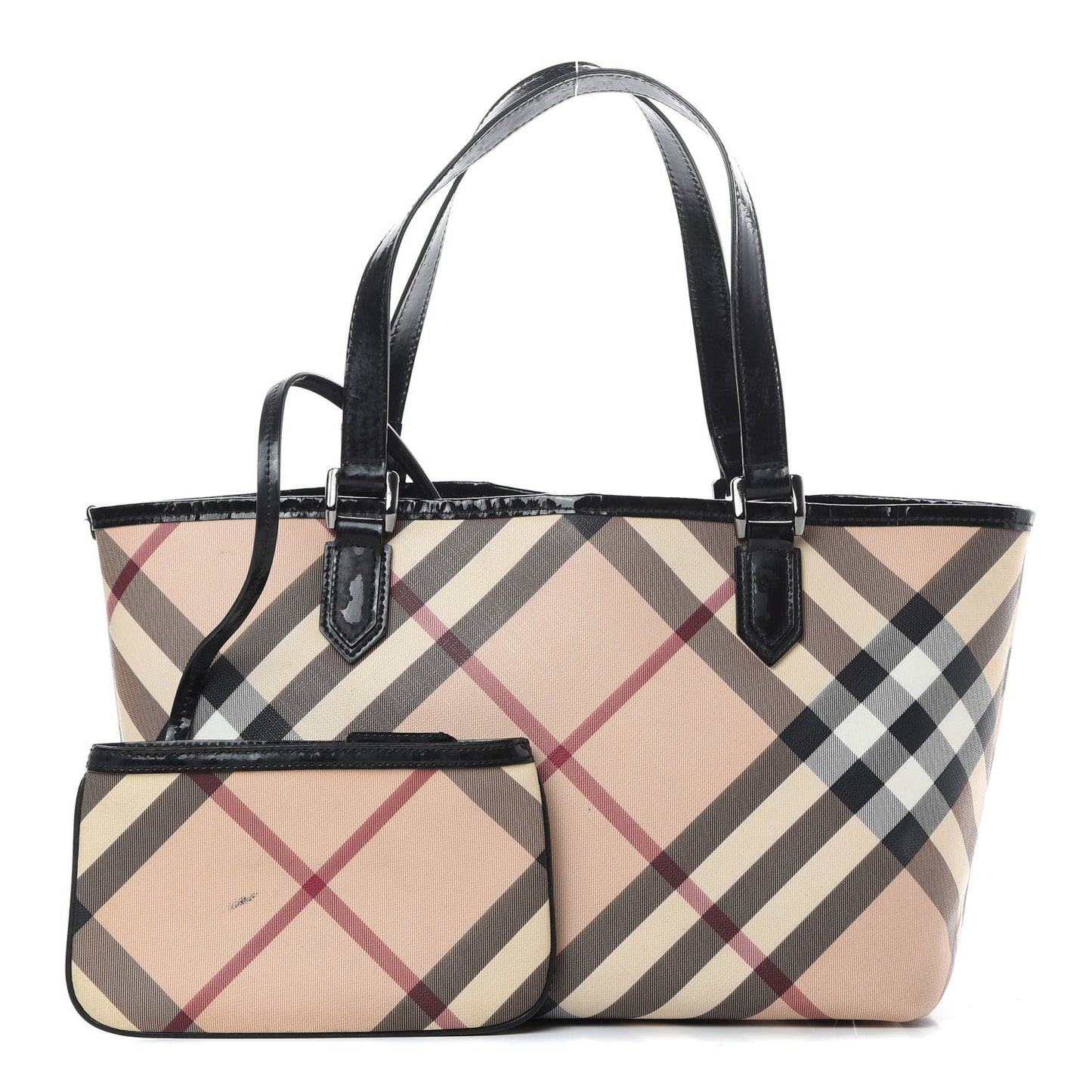Nova Check Small Nickie Tote Black