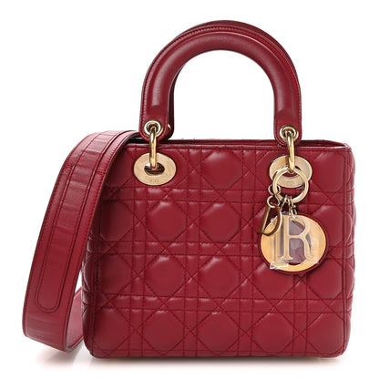 Christian Dior Lambskin Cannage Small My ABCDior Lady Dior Red 1 of 10