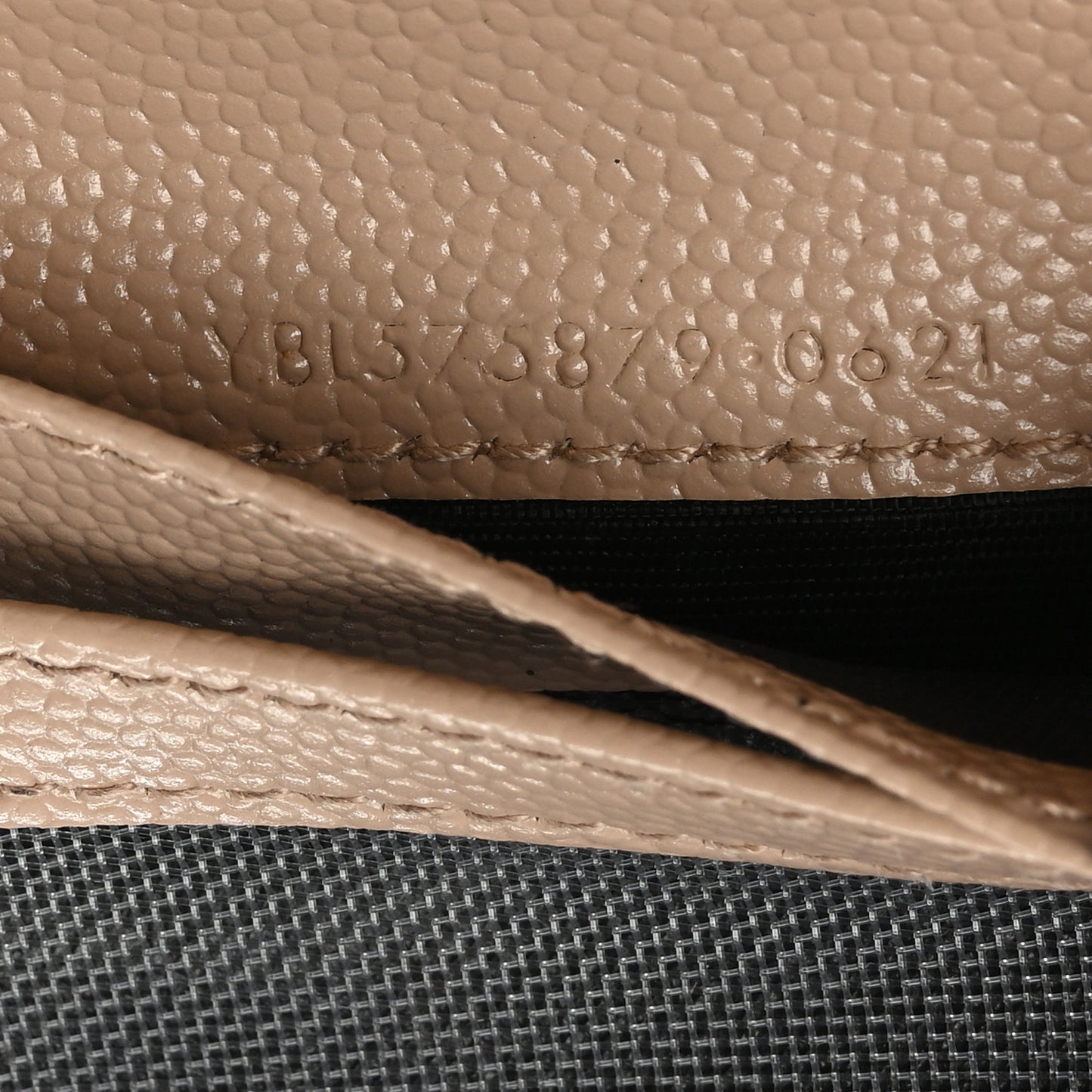 Grain De Poudre Matelasse Chevron Monogram Zipped Card Case Nude Powder