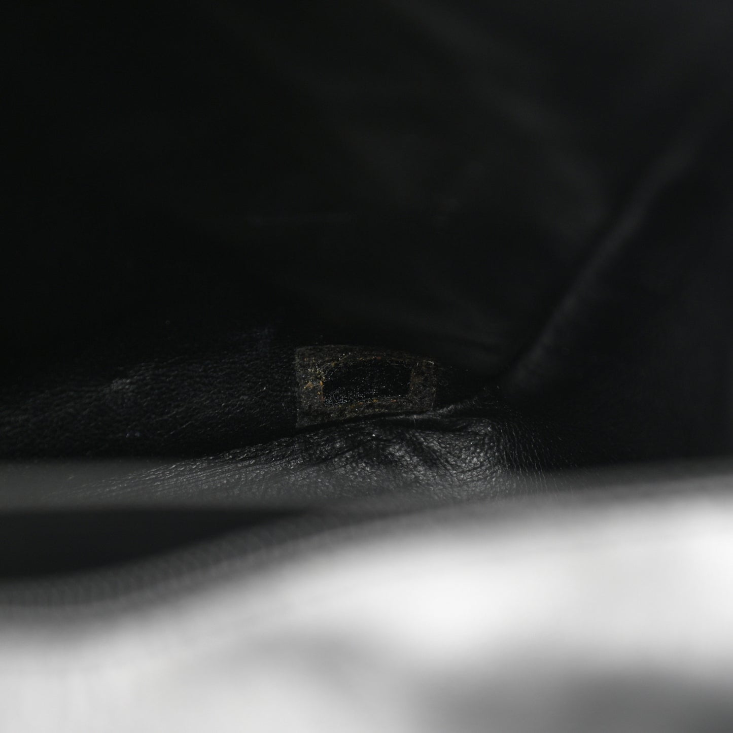 Patent Quilted Jumbo Single Flap Black