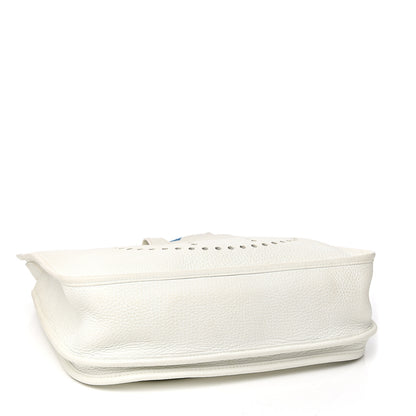 Hermes Taurillon Clemence Amazone Evelyne III PM White Mykonos 3 of 11
