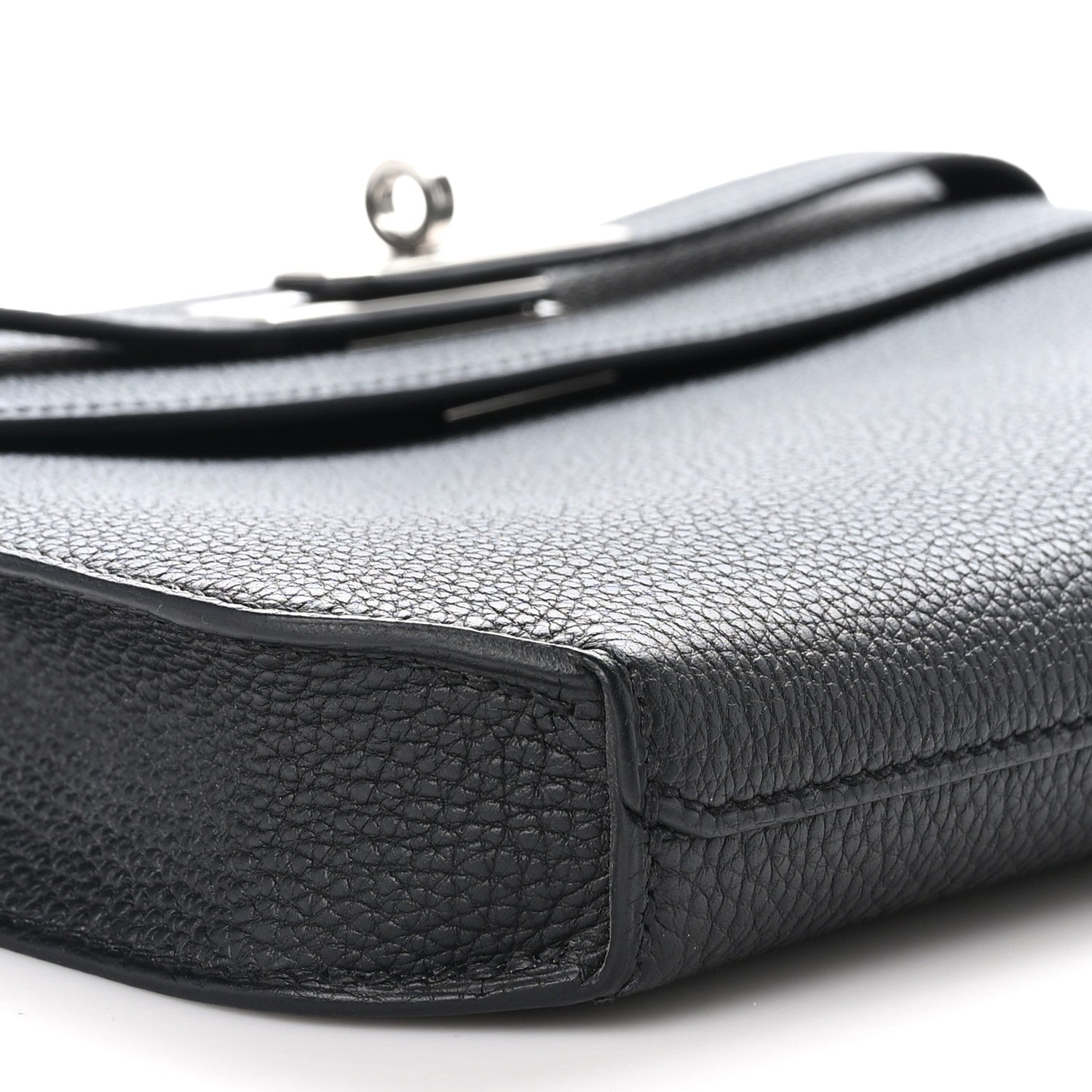 Hermes Togo Verso Kelly Depeches 25 Pouch Black Bamboo 10 of 12