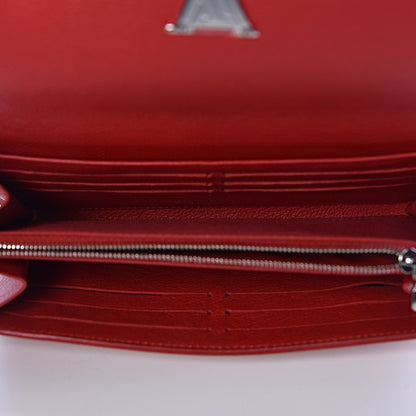 Louis Vuitton Calfskin Lockme II Wallet Rubis 5 of 8