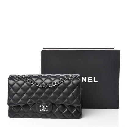 Chanel Lambskin Quilted Medium Double Flap Black 13 of 13