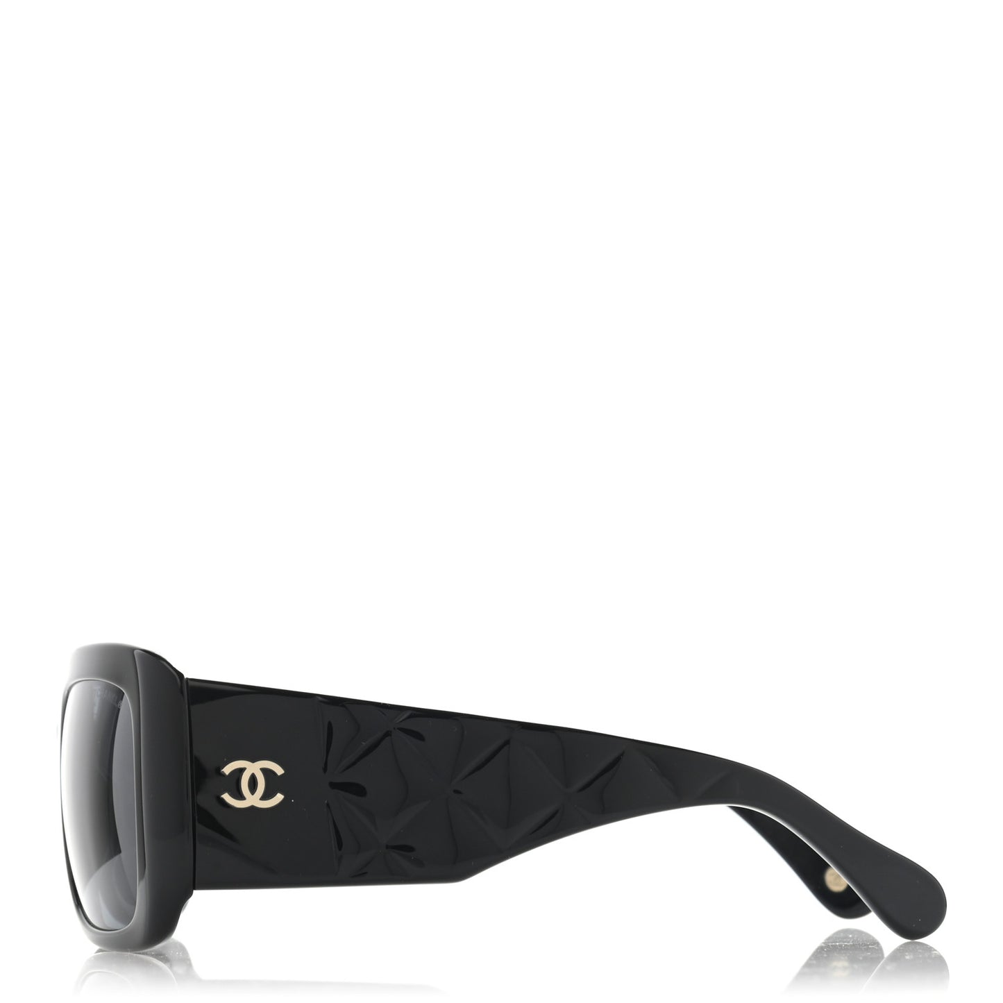 Acetate Quilted Sunglasses 5019 Black