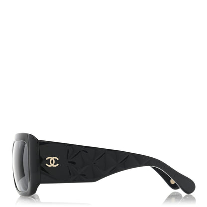 Chanel Acetate Quilted Sunglasses 5019 Black 3 of 8