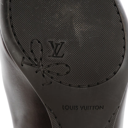 Louis Vuitton Smooth Calfskin Peep Toe Pumps 39 Brown 9 of 10