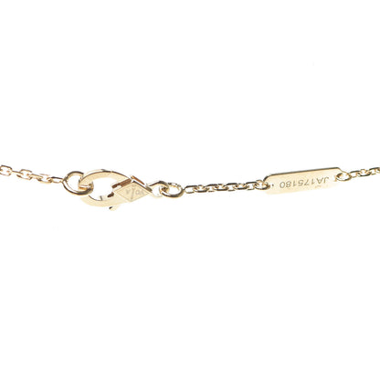 Van Cleef & Arpels 18K Yellow Gold Diamond Yellow Mother of Pearl Vintage Alhambra Pendant Necklace 4 of 7
