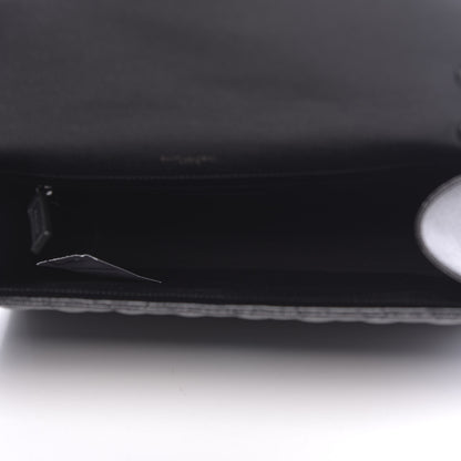 Saint Laurent Grain De Poudre Textured Mixed Matelasse Large Triquilt Monogram Monochrome Satchel Black 5 of 9