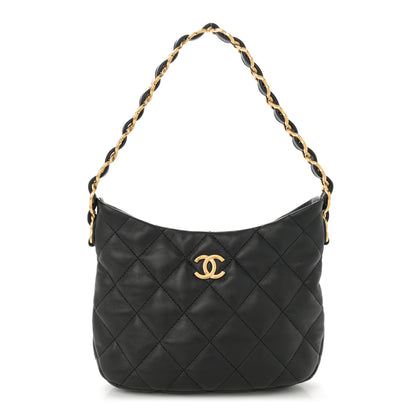 Chanel Lambskin Quilted CC Links Hobo Black 1 of 10