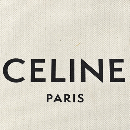 Celine Canvas Calfskin Vertical Cabas Natural Tan 7 of 19