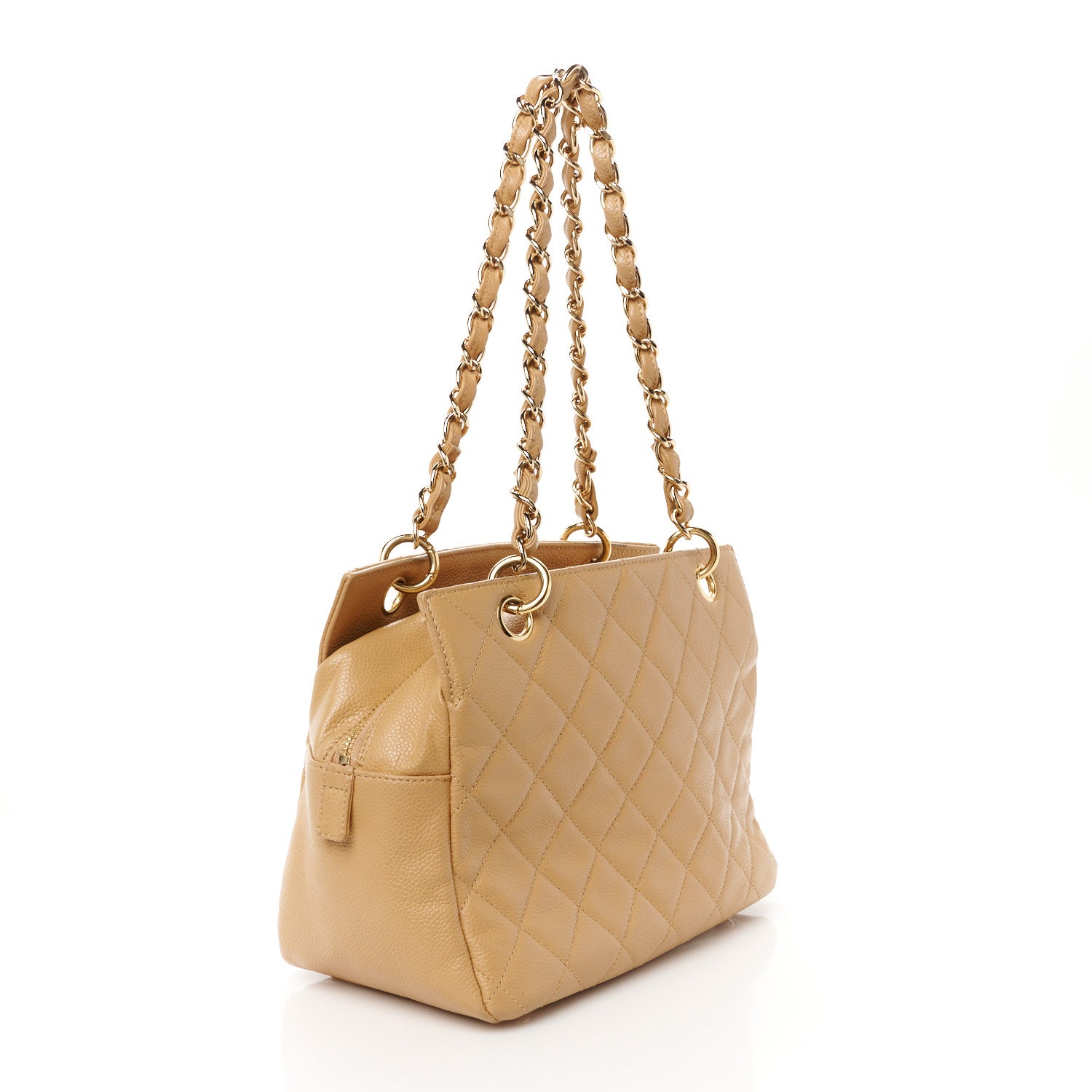 Chanel Caviar Quilted Petit Timeless Tote PTT Dark Beige 3 of 11