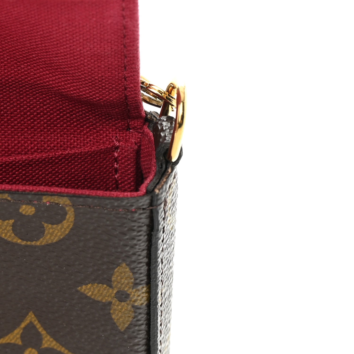Louis Vuitton Monogram Pochette Felicie Chain Wallet Fuchsia 14 of 18