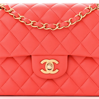 Chanel Lambskin Quilted Small Double Flap Red 8 of 10