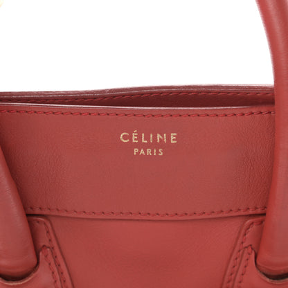 Celine Calfskin Mini Luggage Red 6 of 21