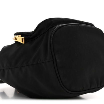 Prada Saffiano Tessuto Nylon Mini Bucket Crossbody Bag Black 10 of 13