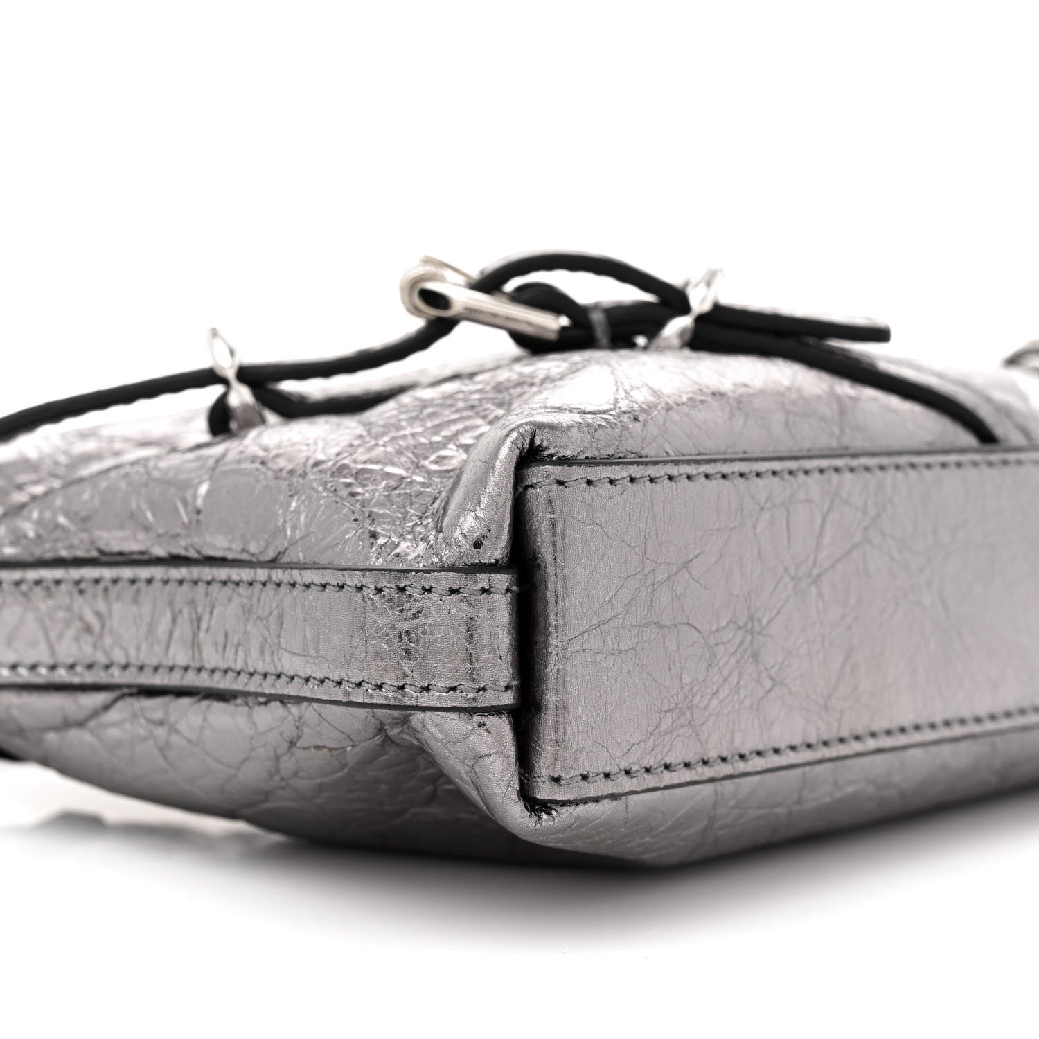 Givenchy Metallic Calfskin Mini Voyou Bag Silver 9 of 11