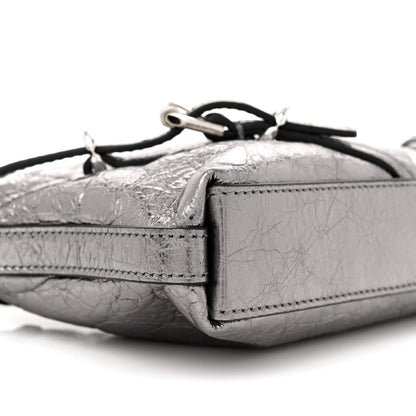 Givenchy Metallic Calfskin Mini Voyou Bag Silver 9 of 11