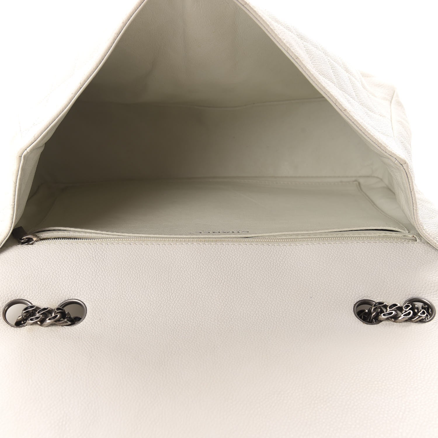 Chanel Washed Caviar Quilted 2.55 Reissue 226 Bijoux Chain Flap White 5 of 11